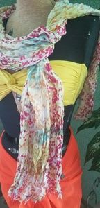 Gorgeous light & gauzy watercolor scarf!